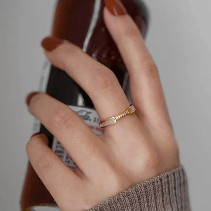 Eden - Diamond Simulant Gold Ring