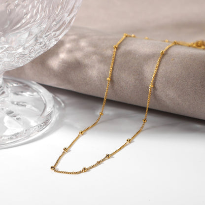 Ella - Gold Bead Chain Necklace