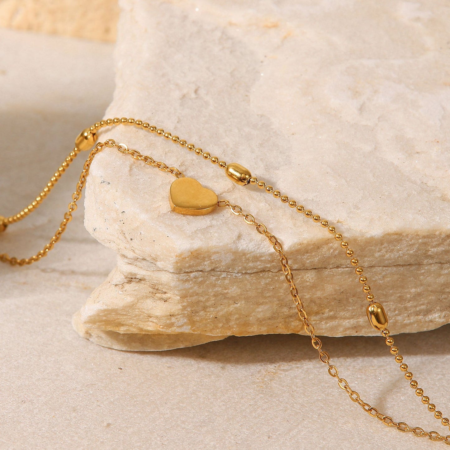Hazel - Gold Heart Anklet