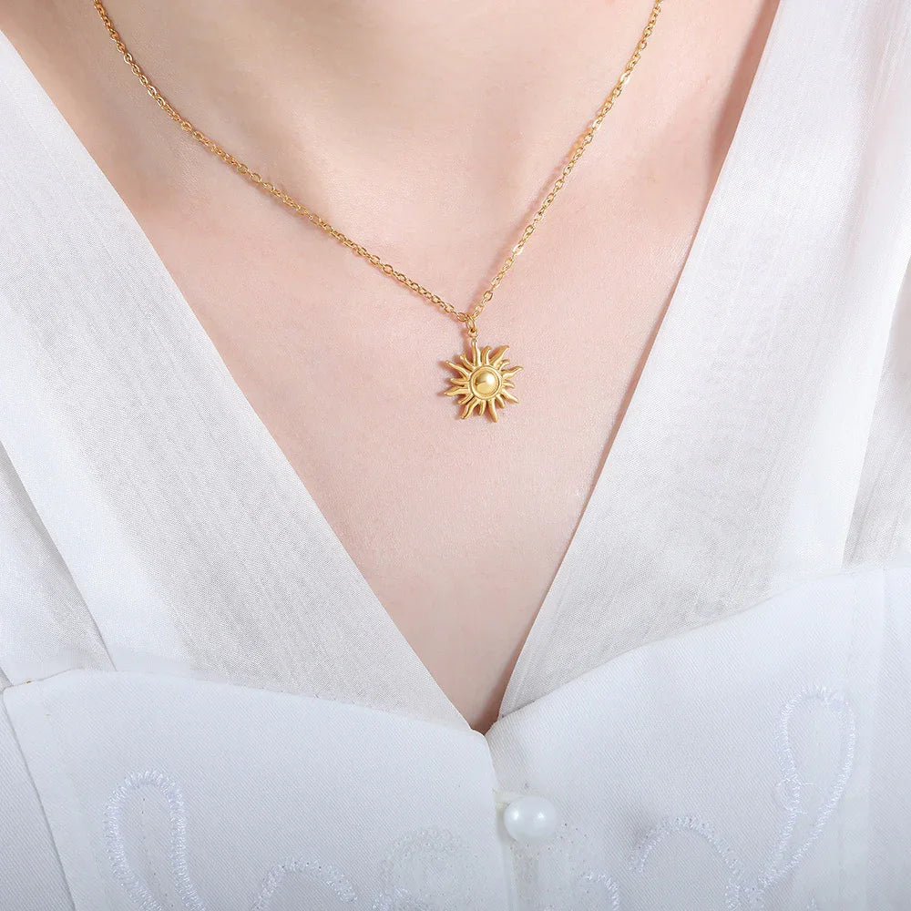 Sybil - Gold Sun Necklace