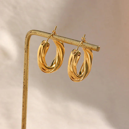 Viva- Twisted Hoop Earrings