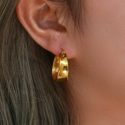 Wren - Gold Hoop Earrings