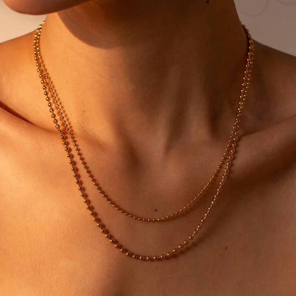 Agnes - Layered Ball Chain Necklace
