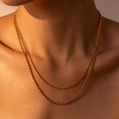 Agnes - Layered Ball Chain Necklace