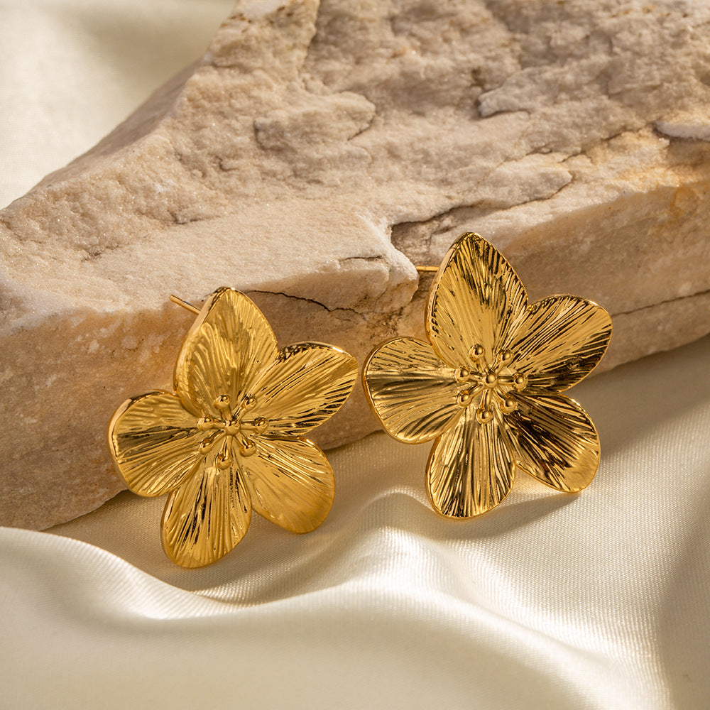 Brianna - Gold Flower Earrings