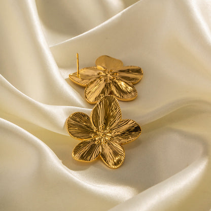Brianna - Gold Flower Earrings