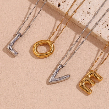 Arabella - Balloon Letter Initial Necklace