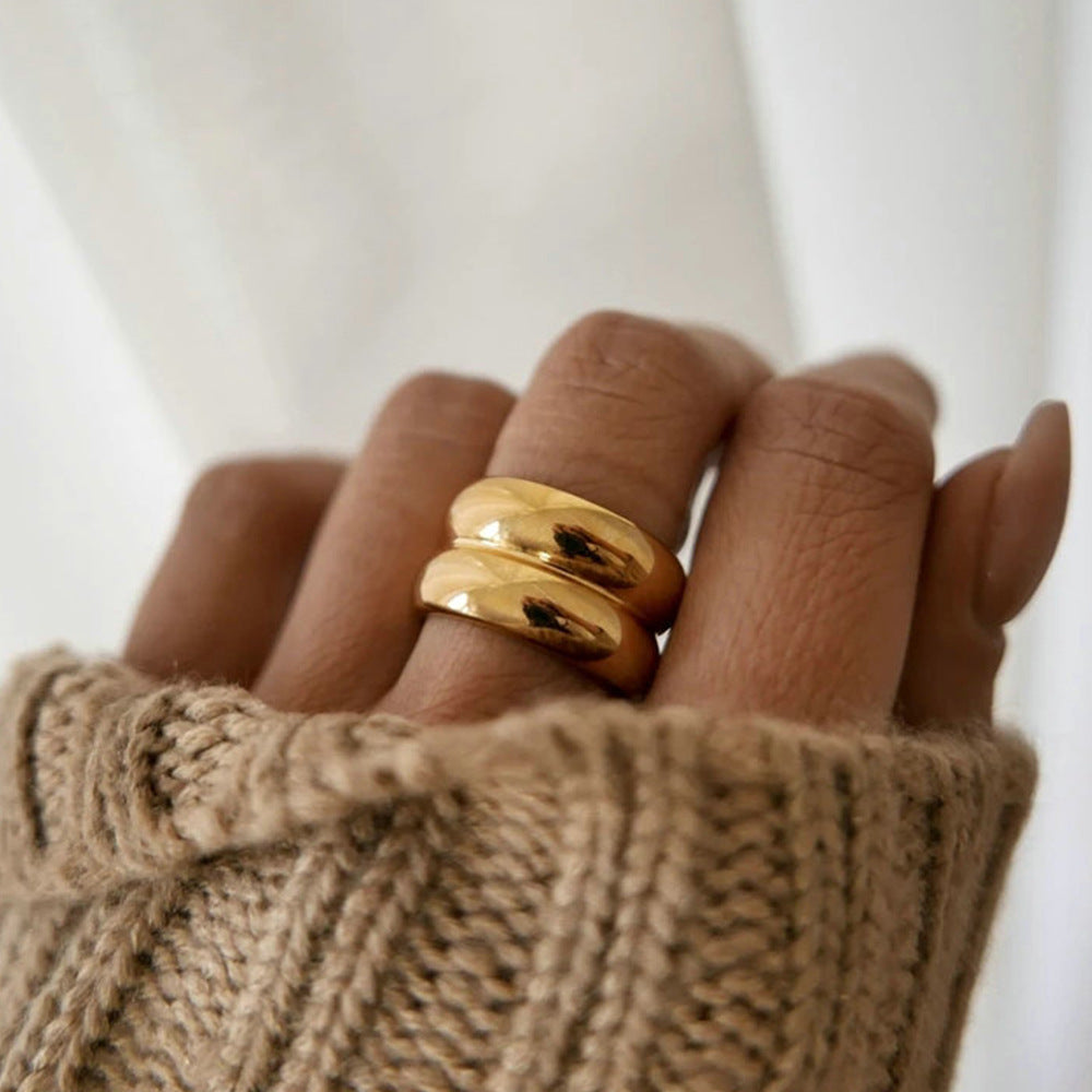 Zelle - Smooth Layered Ring