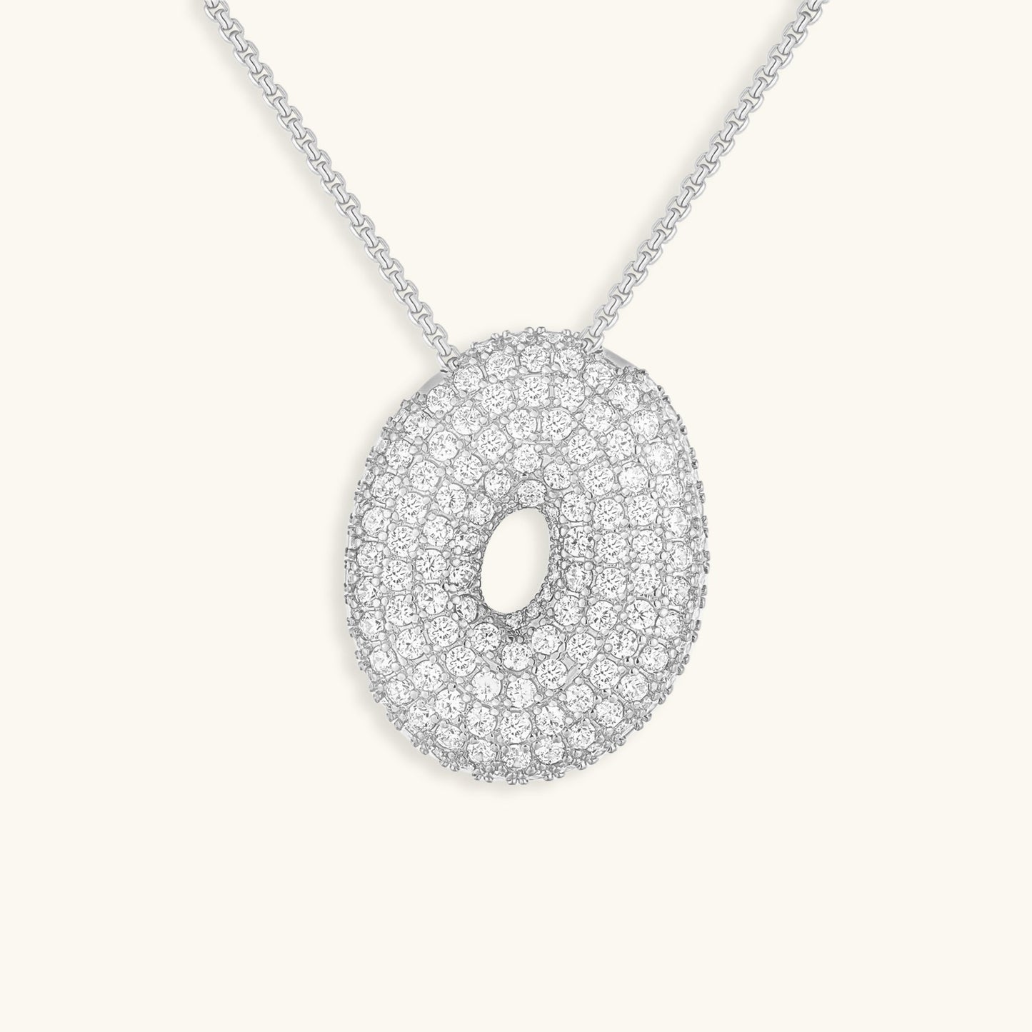 Esme - Bubble Initial Diamond Necklace
