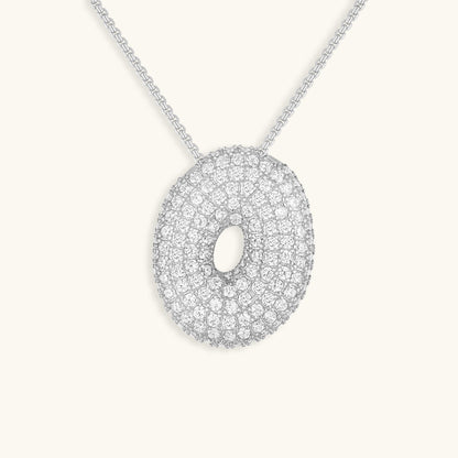 Esme - Bubble Initial Diamond Necklace