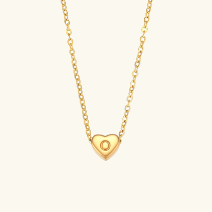 Juliette - Heart Initial Gold Necklace
