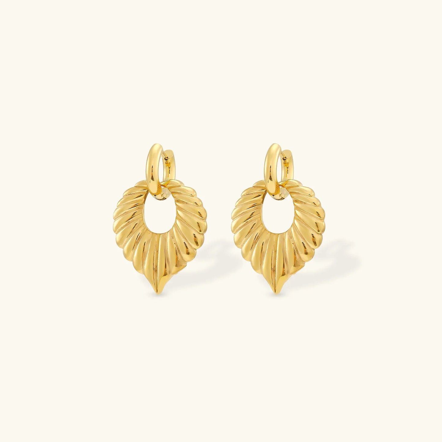 Sybil - Gold Leaf Earrings