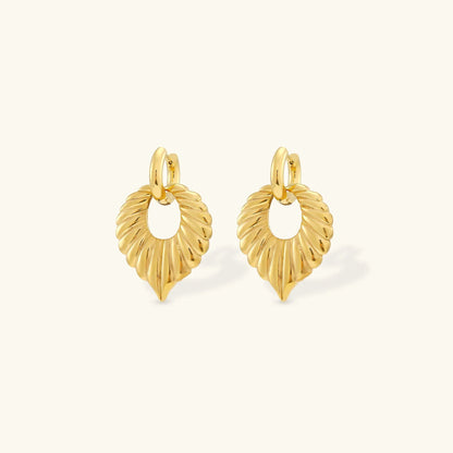 Sybil - Gold Leaf Earrings