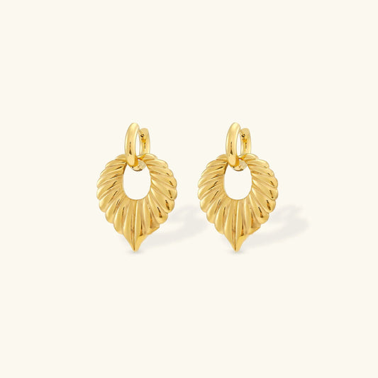 Sybil - Gold Leaf Earrings