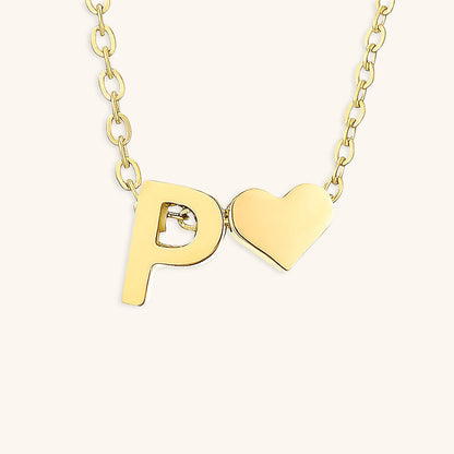 Mallory - Love Initial Letter Necklace