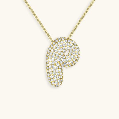 Esme - Bubble Initial Diamond Necklace