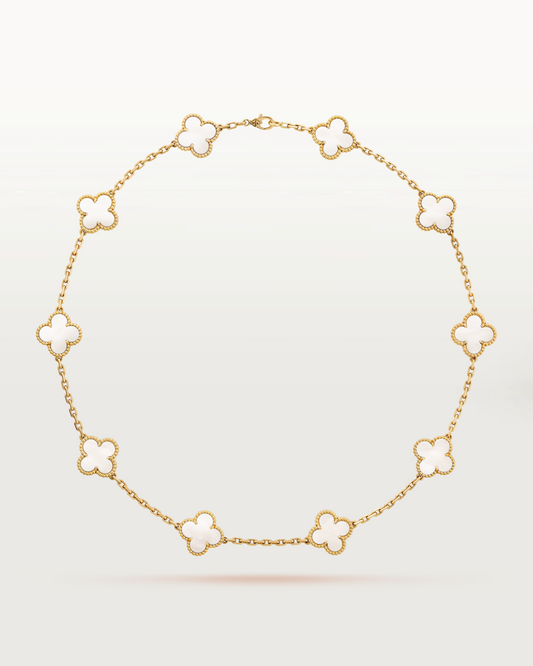 Cathy - Clover Necklace White