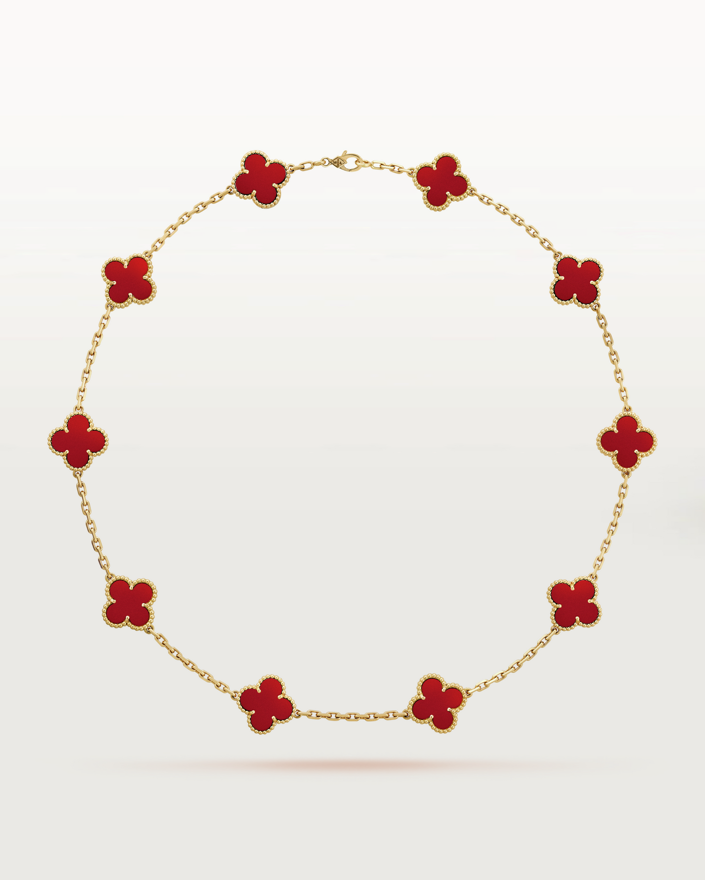 Cathy - Clover Necklace Red