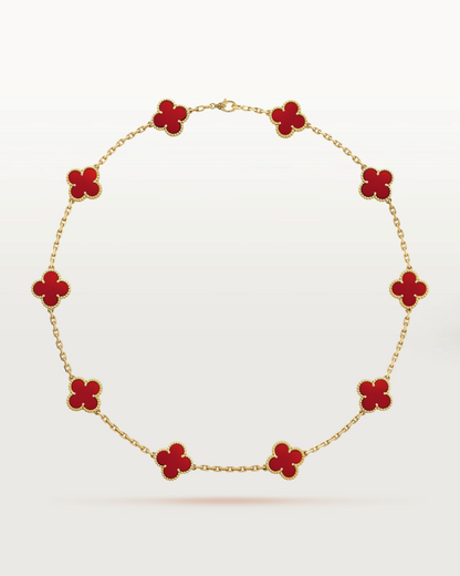 Cathy - Clover Necklace Red