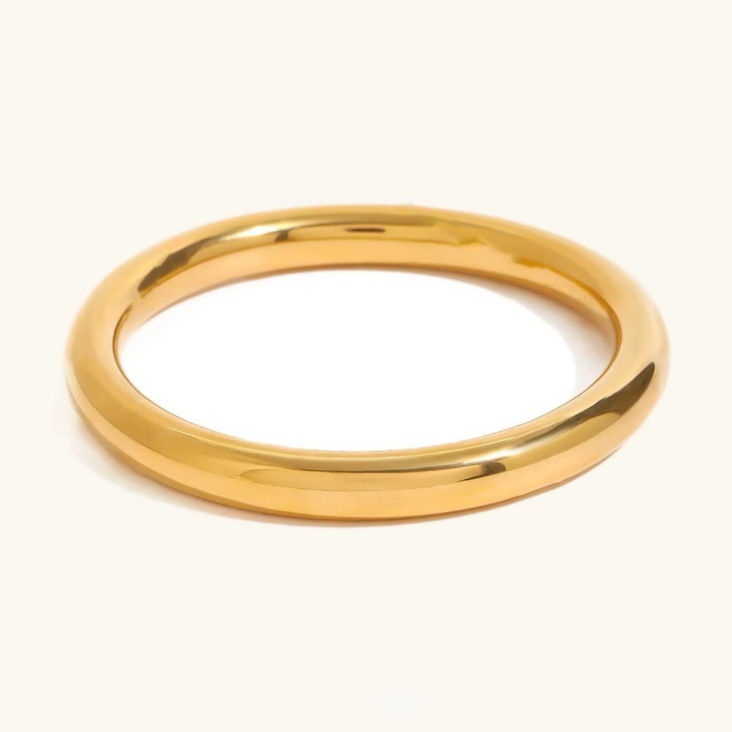 Freya - Smooth Gold Bangle