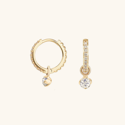 Olivia - Diamond Hoop Earrings
