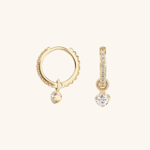 Olivia - Diamond Hoop Earrings