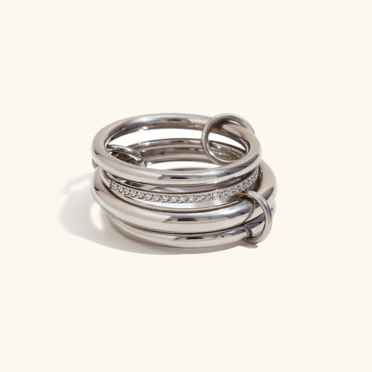Ulrika - Diamond Ring Stack