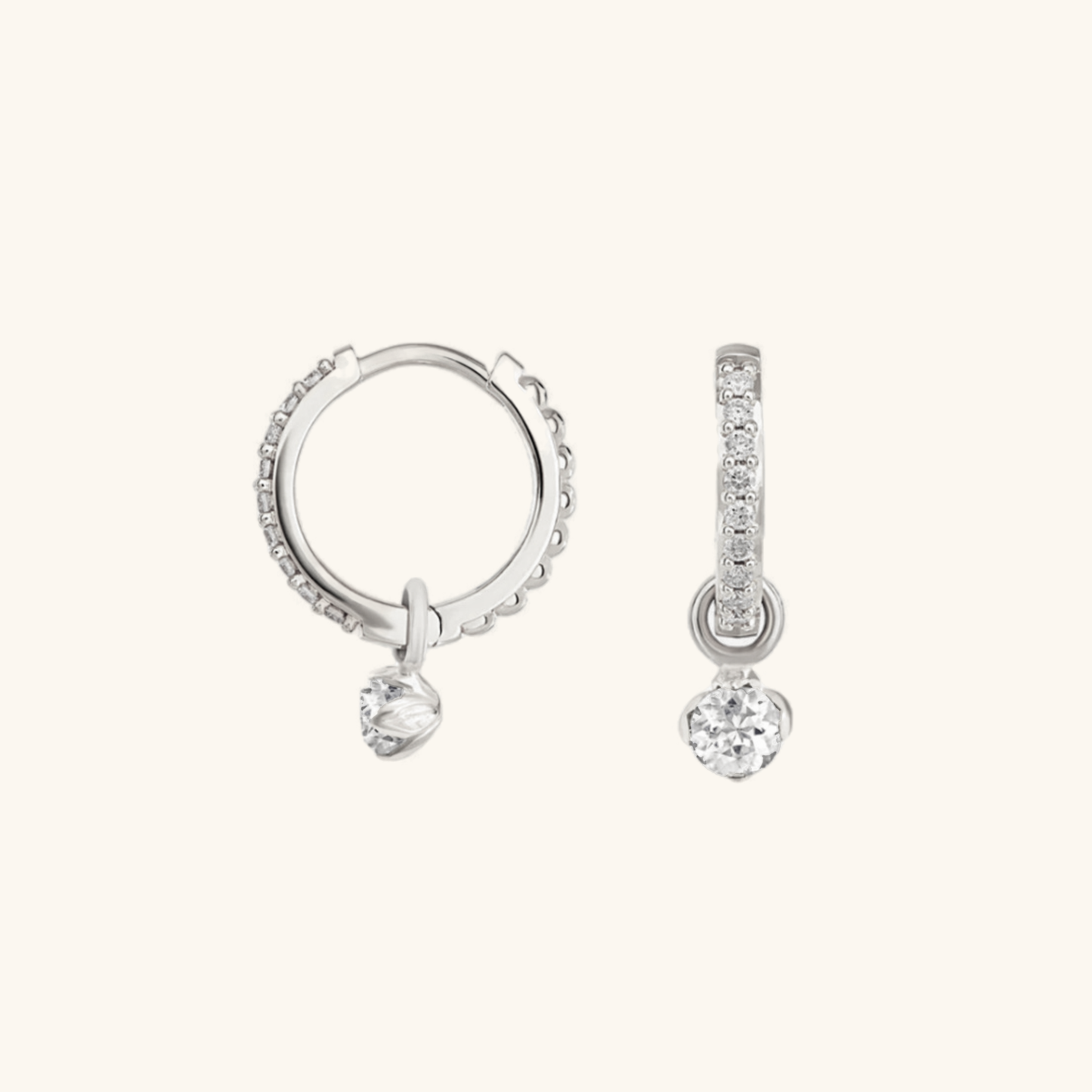 Olivia - Diamond Hoop Earrings