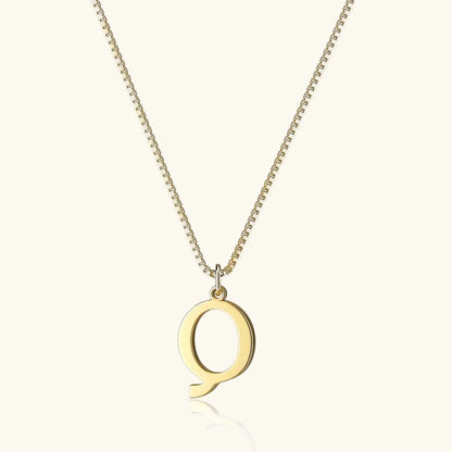 Karina - Letter Initial Gold Necklace