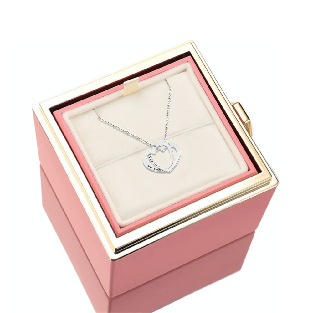 Darcy - Two interlocked hearts necklace