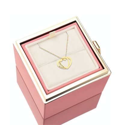 Darcy - Two interlocked hearts necklace