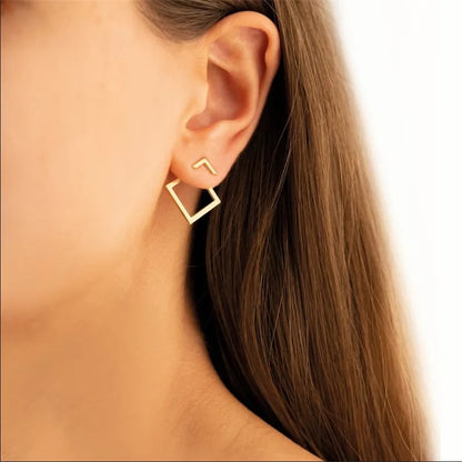 Connecting Rachel - Minimalist Geometric Earrings