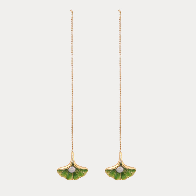 Ramona - Ginkgo Leaf Earrings