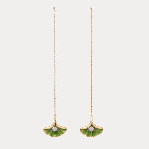 Ramona - Ginkgo Leaf Earrings