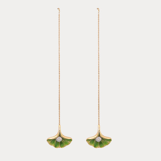 Ramona - Ginkgo Leaf Earrings