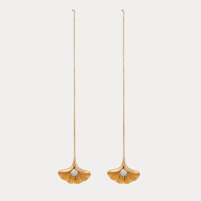 Ramona - Ginkgo Leaf Earrings