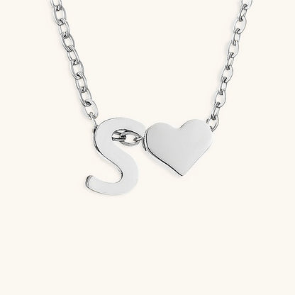 Mallory - Love Initial Letter Necklace