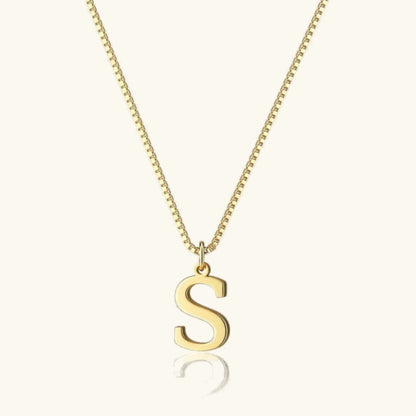 Karina - Letter Initial Gold Necklace