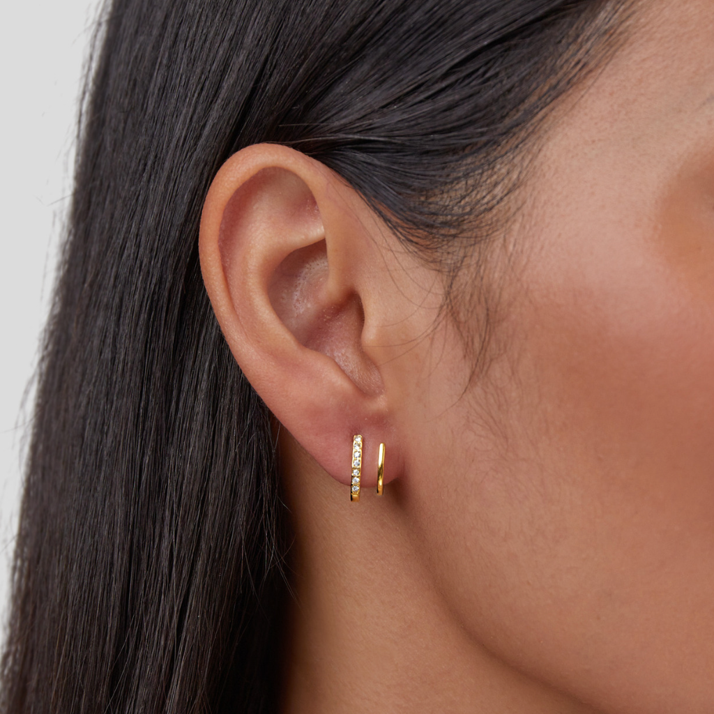 Hannah - Gold & Crystal Claw Earrings