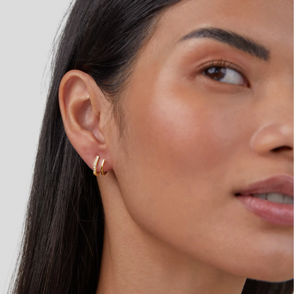 Hannah - Gold & Crystal Claw Earrings
