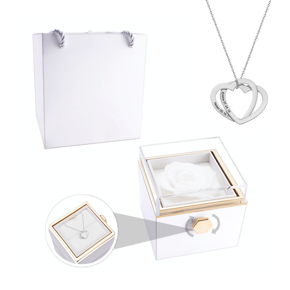 Darcy - Two interlocked hearts necklace