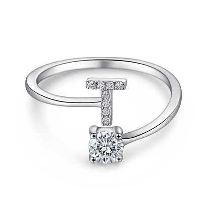 Personalized Initial Sterling Silver Ring