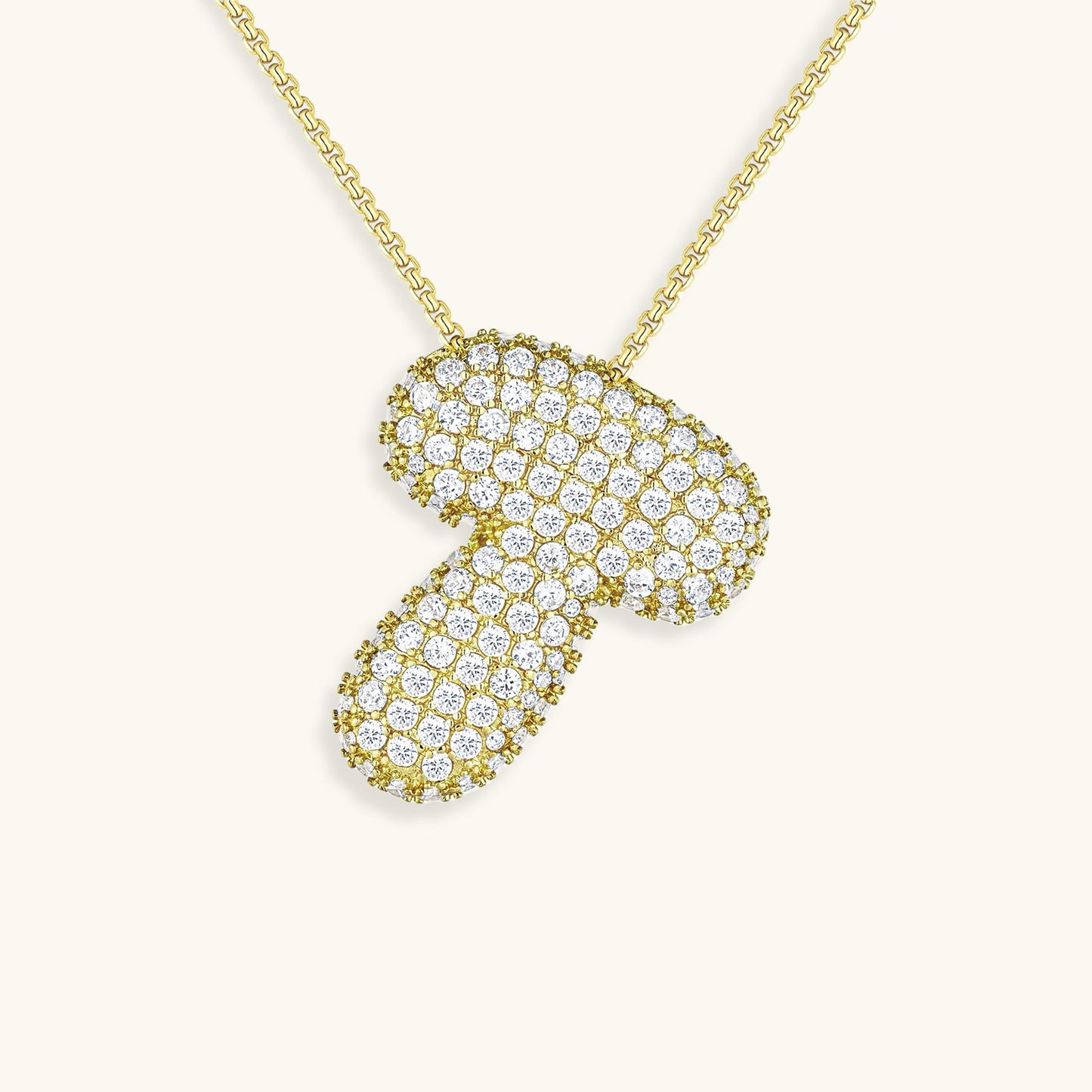 Esme - Bubble Initial Diamond Necklace