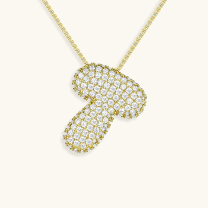 Esme - Bubble Initial Diamond Necklace