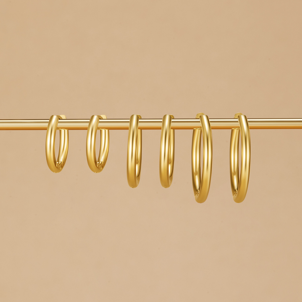 Dylan - Triple Hoop Earrings Set