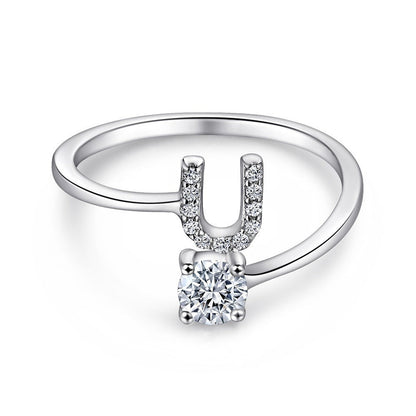 Personalized Initial Sterling Silver Ring