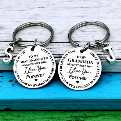 To my Grandson or Granddaughter - Family keychain