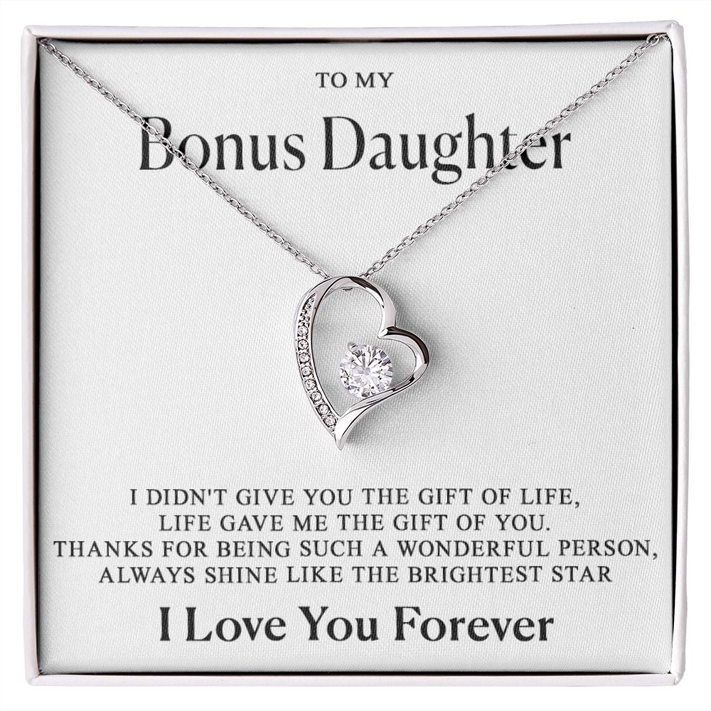To my Bonus Daughter - Heart Necklace