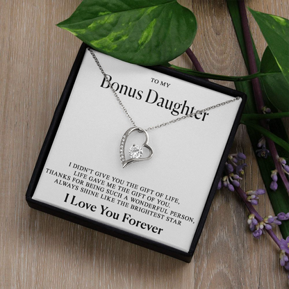 To my Bonus Daughter - Heart Necklace