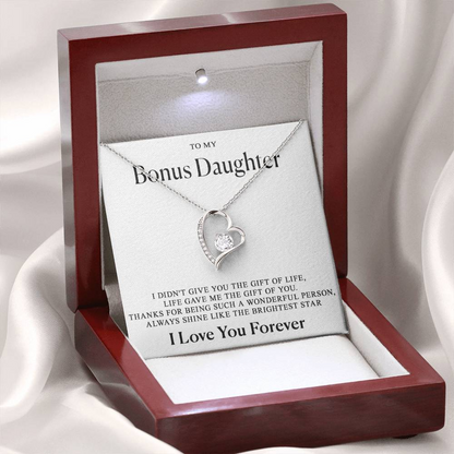 To my Bonus Daughter - Heart Necklace
